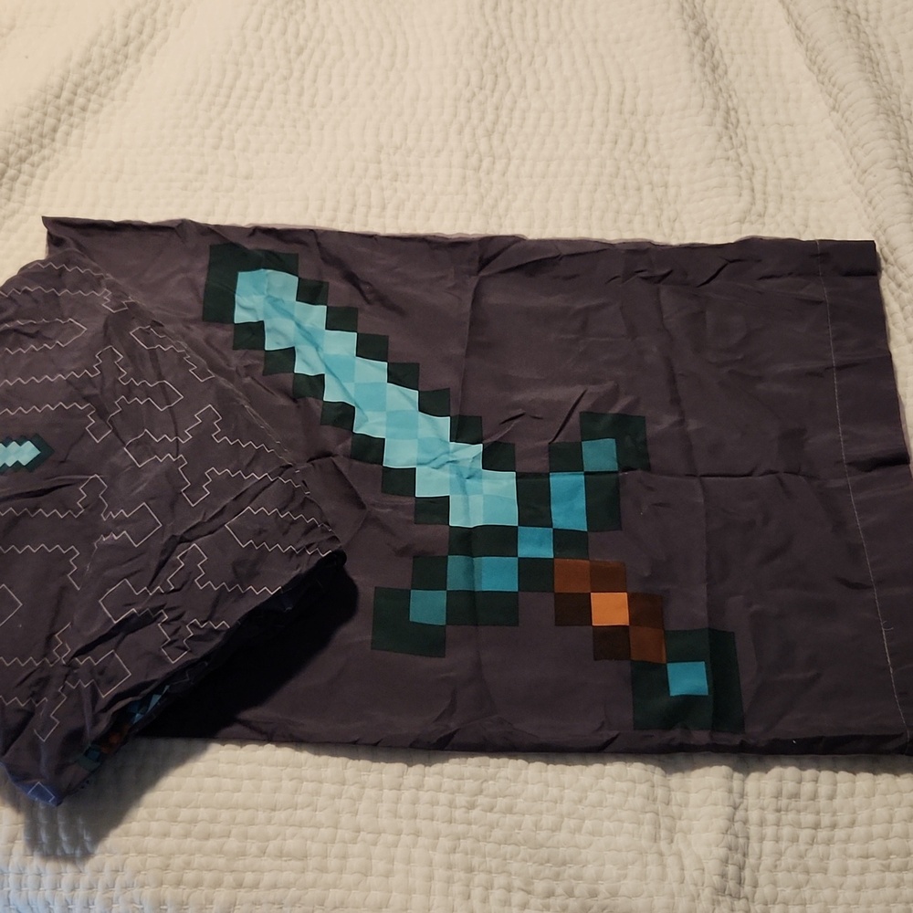 Mincraft full sheet set/fitted sheet 2 pillow cases